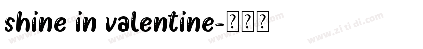 shine in valentine字体转换